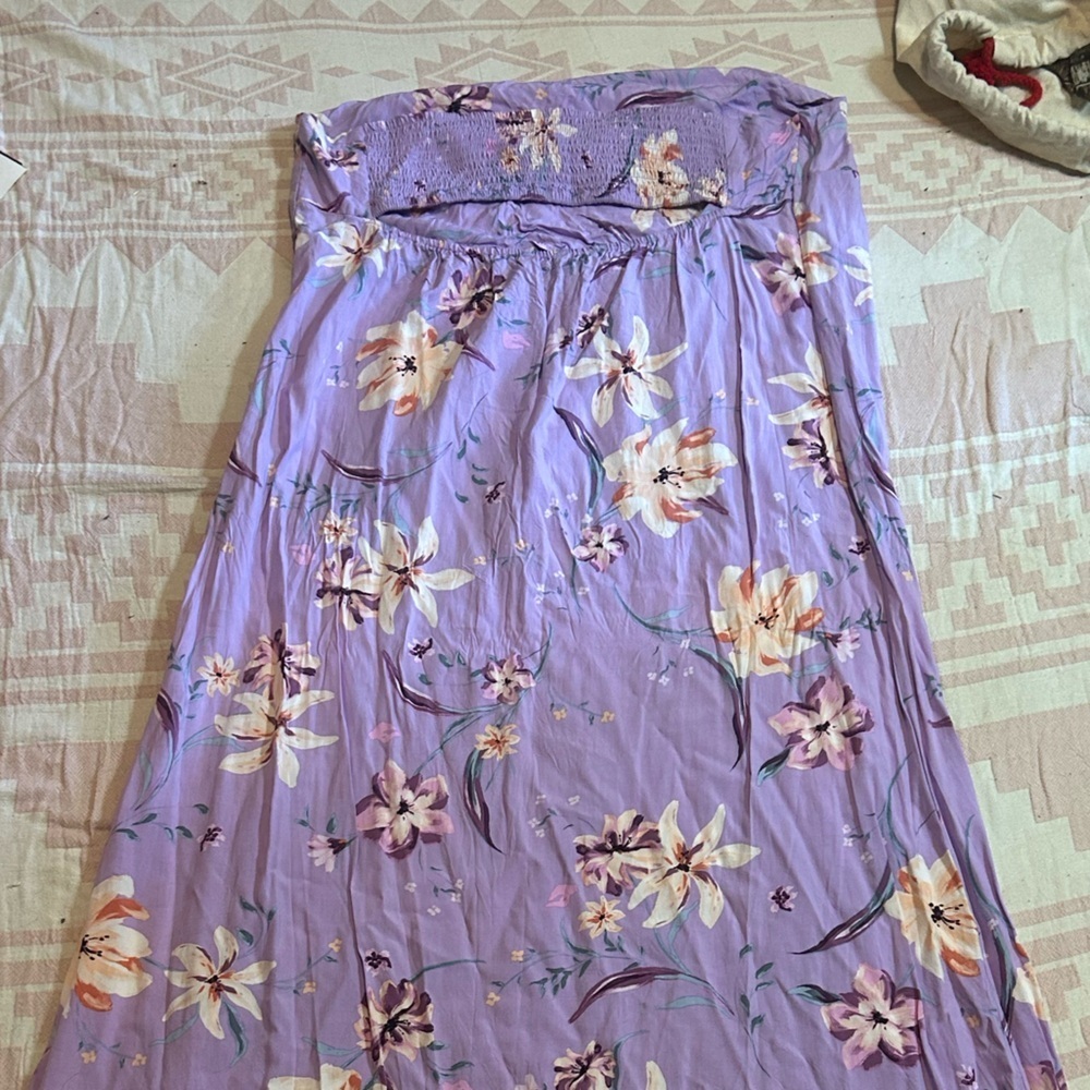 Lavender Floral Halter Maxi Dress - Unbranded - Picture 7 of 12